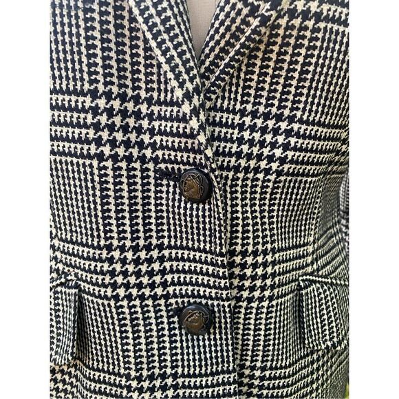 Lauren by Ralph Lauren Houndstooth 2-Button Blazer 8P Academic, School Girl - Picture 9 of 12